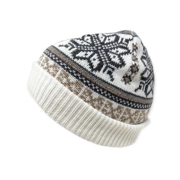 Muk Luks Classic Fit Fair Isle Fold Over Beanie One Size Fits Most Women's - Picture 1 of 6